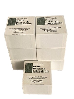 (504) BRAIN RESEARCH Adhesion Superfrost Plus Microscope Slides 50x75x1mm