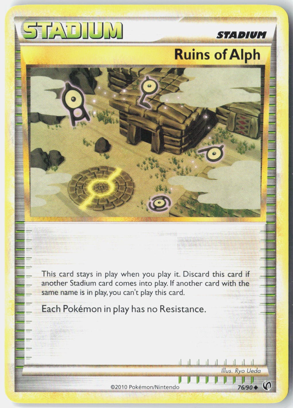 Ruins Of Alph Undaunted 76/90 Pokemon Card
