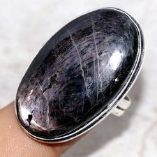 925 Silver Plated Hypersthene Ring US 8 Festival Special Gift AU U588