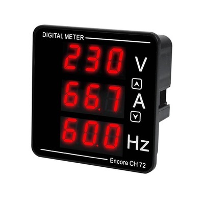 Combination Current Voltage Frequency Meter for Electromechanical Devices