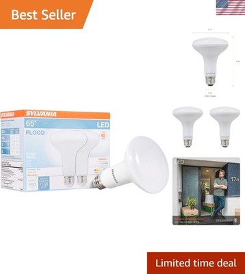 Sylvania 9W Dimmable BR30 LED Flood Light, 65W Equivalent - Pack of 2 Bulbs