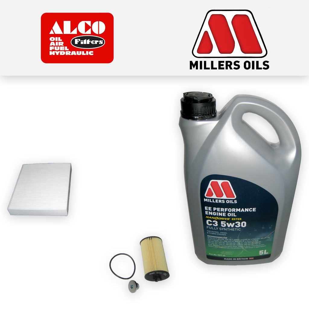 SERVICE KIT for VAUXHALL ASTRA J 1.6 TURBO A16LET OIL CABIN FILTERS +OIL