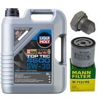 MotoröL Filter Set Liqui Moly 5W-30 5 Liter + Schraube FüR Audi A1 A3 1.0 1.4