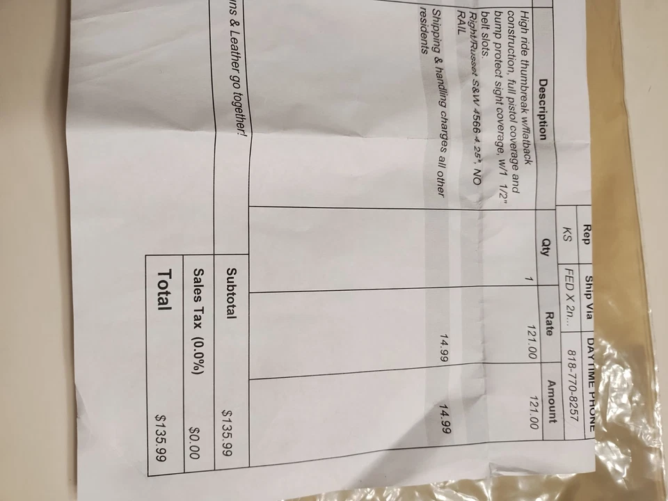 El Paso Saddlery Leather Holster - Smith & Wesson 1066/4566 - Image 3 of 3