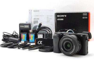 NEAR MINT in box Sony a6300 ILCE-6300L Black Digital Camera Kit Lens 16-50 Japan