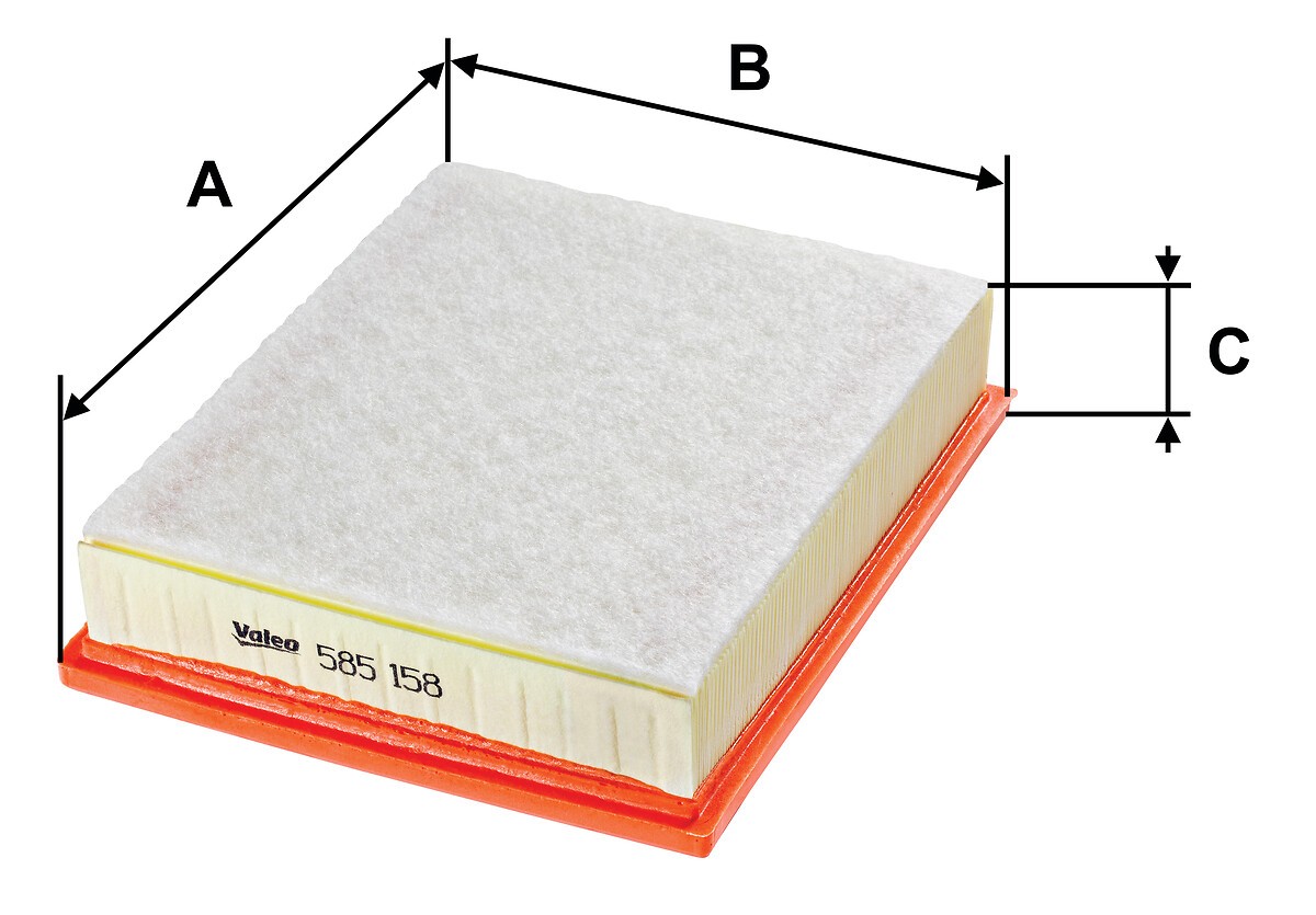 Fits VALEO 585158 AIR FILTER - PANEL TYPE