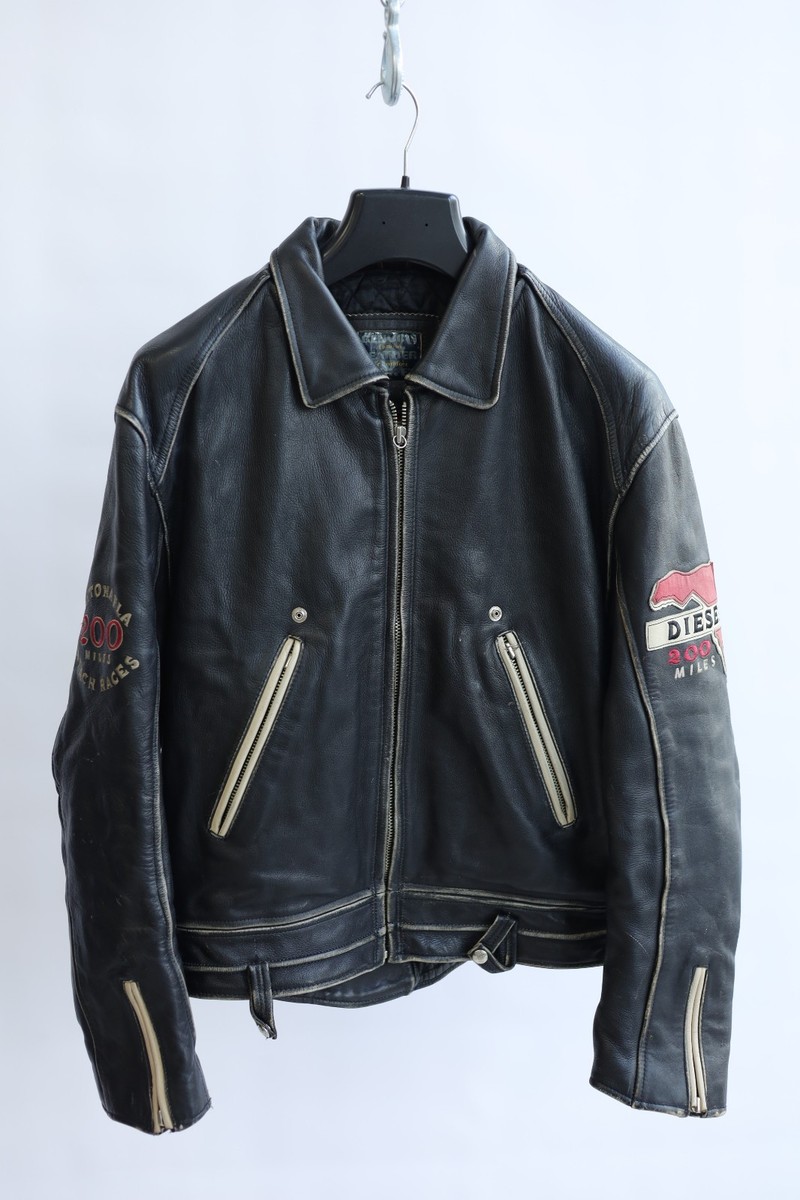 Diesel 200 Miles Daytona FLA Beach Races Biker Leather Jacket Size