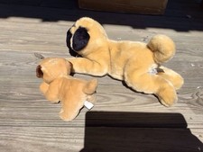 Plush Pug Dog Puppies Bed Buddies 2 Stuffed