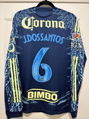 JonathanDos Santos 6 Mens LARGE Adidas Authentic Away Club America Autism Jersey