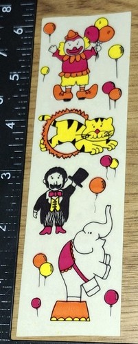 Vintage Aufkleber Russ Cut Ups Zirkus Clowns 1 Streifen, Code20-1