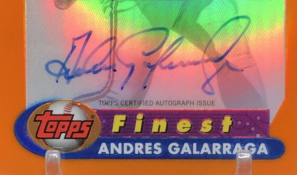 2017 Topps Finest Andres Galarraga ON CARD AUTO /25 ORANGE REFRACTOR SSP #BRA-AG - Image 4 of 4