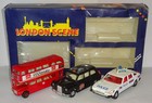 Corgi C1 London Scene (set 1)- Rover 3500 V8 SD1 POLICE - Taxi - Routemaster Bus
