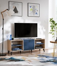 NEW komodee Fondi Furniture Collection for Living Room, Blue Wood, Cabinet, Wine