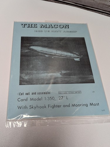 The Macon 1933 US Navy Airship Paper Model Kit