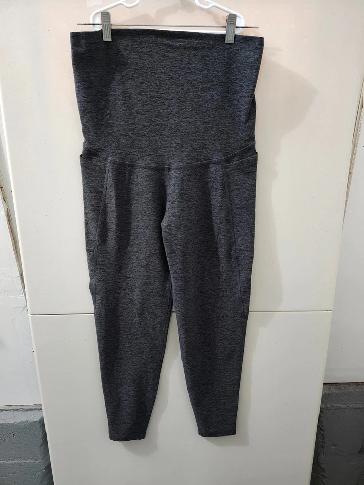 Beyond Yoga Pants Womens XL Charcoal Beyond the Bump Maternity Leggings Spacedye - Image 2 of 4