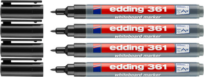 4x edding 361 Whiteboardmarker schwarz