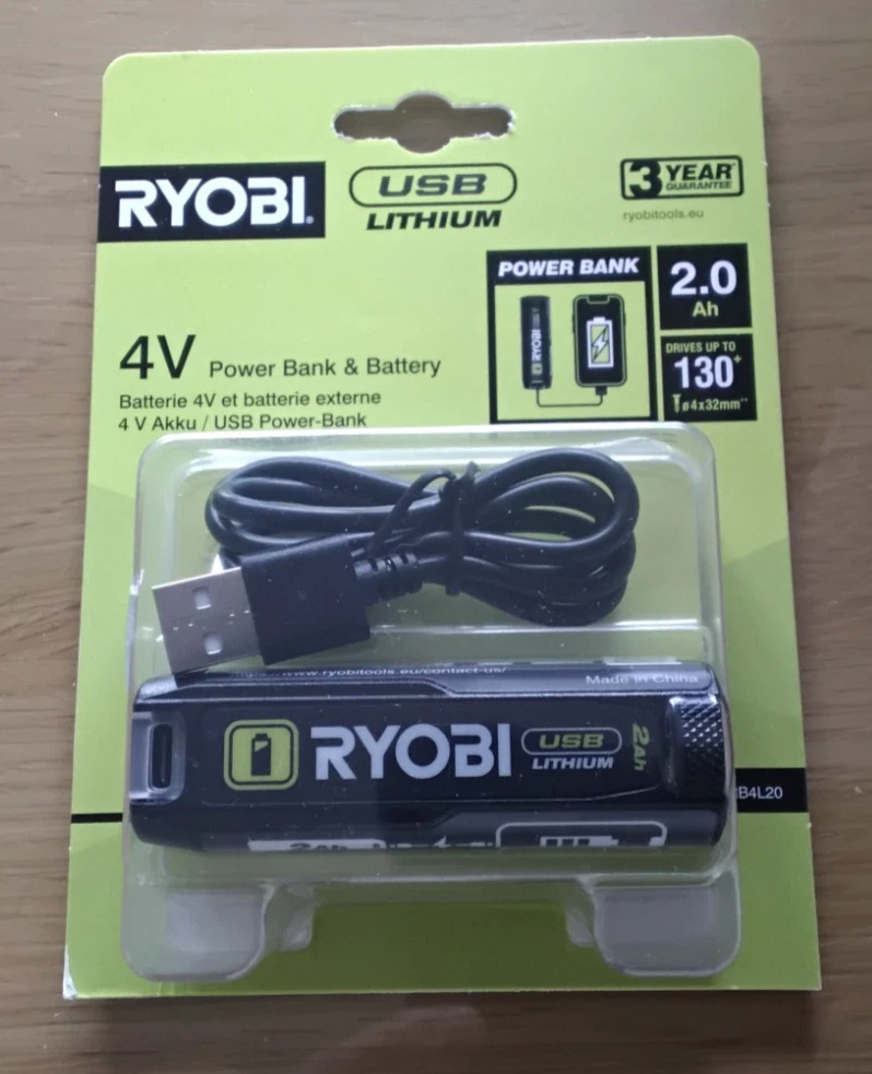 RYOBI Clé à cliquet 4V USB Lithium - emmanchement carré 1/4’’ - 8 Nm