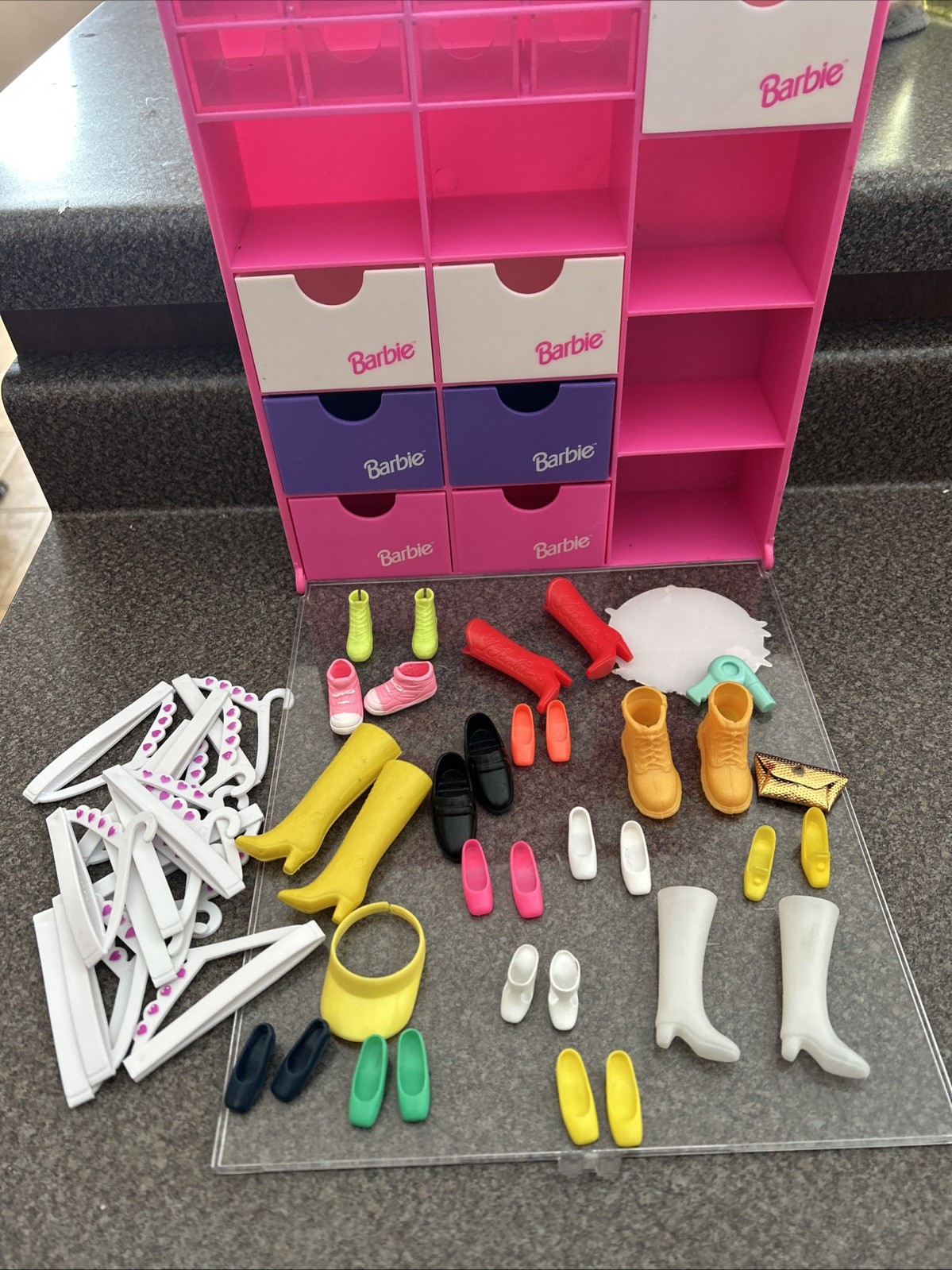 1993 Mattel Tara Toy BARBIE  Organizer CARRY STORAGE CASE Wi