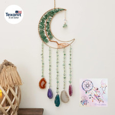 Green Agate Dream Catchers with Crystal Tree of Life Gemstone Dream Catchers Nat