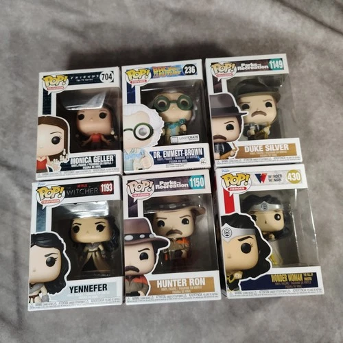 Funko Pop Lot of 6 Television Movies and Heroes