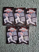 (5)2007 TOPPS CHROME BASEBALL 4-CARD PACK LOT FROM SEALED BOX, REFRACTOR AUTO??