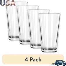 16oz Clear Pint Glass Set Beer Juice Water Durable Drinkware Casual Dining New