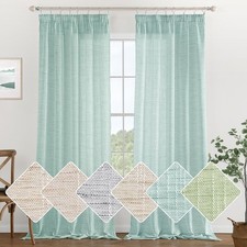Linen curtains curtains with curling ribbon white curtain linen effect kr...