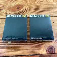 Vintage 2 Memorex 90 8 Track Recording Cartridge 90 Minutes Blank Tapes NEW NOS