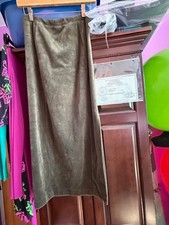 Betsey Johnson Vintage Velvet Stretch Pencil Skirt   Army Green   Size M 8  10 