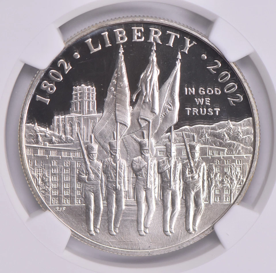 Proof 9.9 UCam 2002-W West Point Commemorative Dollar NGC X NGCX *2635 - Image 3 of 4
