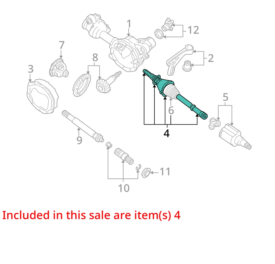 Ford Explorer Sport 2002-2005 eje trac pasajero delantero CV C/V T9XKG Foto 2 de 3