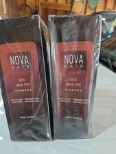 LOT OF 2 NOVA HAIR Red Hair Dye Shampoo 6.76 fl. oz. New Free Shipping