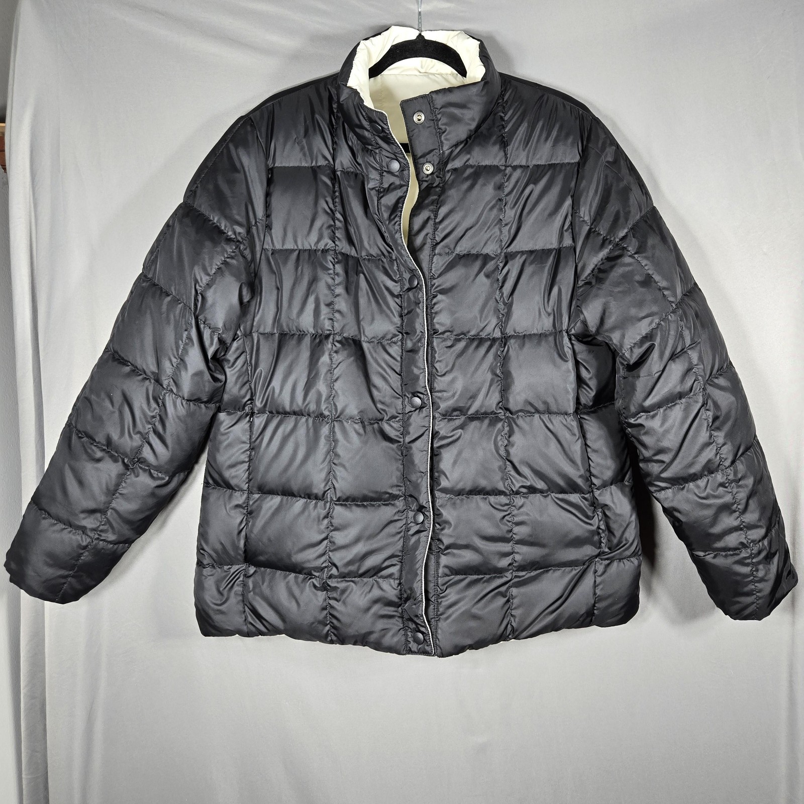 LL Bean Reversible Down Puffer Jacket Womens Larg… - image 1