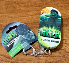 The Incredible Hulk Super Hero Keychain  Attached 3.5  Container 2008 67551M-Z