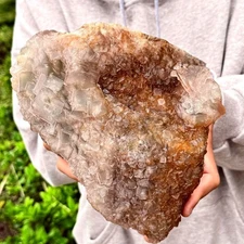 5.84LB Natural green cubic fluorite quartz crystal mineral specimen