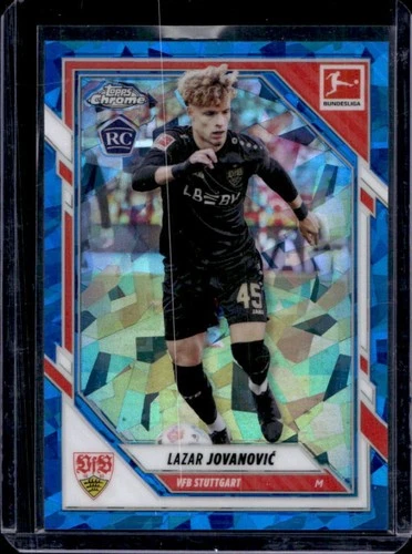 2025-26 Topps Chrome Bundesliga Sapphire Edition Lazar Jovanovic RC Rookie #94