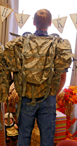 Camo Tactical Backpack MOLLE, Buckle, Nylon