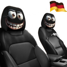 2Stück Cartoon Auto Kopfstützenbezüge Universal, süße lustige Cartoon Augen Auto