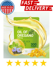 Oil of Oregano Black Seed Oil Softgels with Carvacrol Thymoquinone, Non-GMO