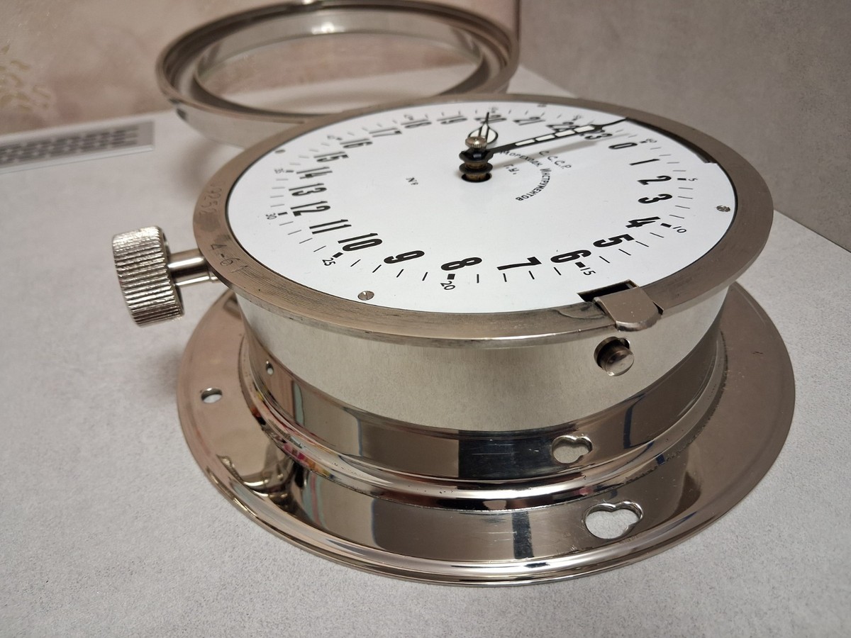 Vintage Soviet Navy Ship,Submarine 24H Cabin Clock 1961y. Wall