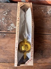 Vintage 12” Glass Old World Commodore Gold Christmas Tree Topper