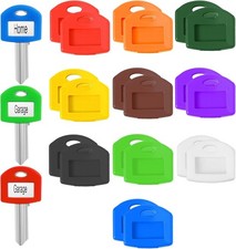 20 Pcs Key Cap Covers & Tag Kit, Colorful Square Key Labels with Cardstock and C