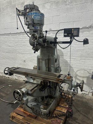 INDEX 3HP VERTICAL MILL - 30 Taper, Power Feed X, Y, DRO