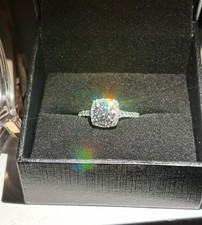 Round Solitaire Engagement Ring 14k White Gold 2 ct