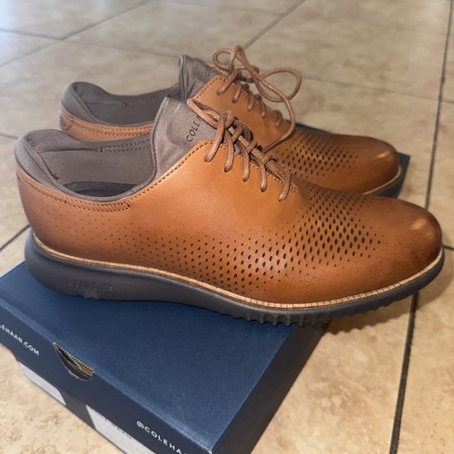 Cole Haan 2.Zerogrand Laser Wing Oxford Herrenschuhe Britisch Hellbraun/Java Größe 8M - Bild 4 von 7