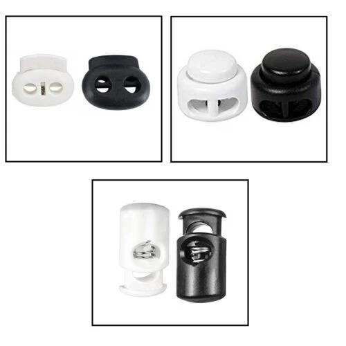 Fermagli Per Corda A Molla 6 Pezzi – Arresti Per Lacci In Plastica Argento – Ideali Per Zaini, Abbigliamento E Borse (Foro 6x5mm) - 4