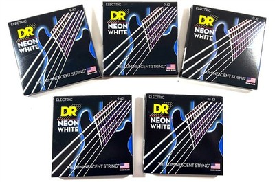 DR Strings Guitar Strings 5 Sets Electric Neon White 09-42 Light