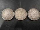 Lot of 3 Morgan Silver Dollars 1892-S 1902 1903-S Circulated .900 fine
