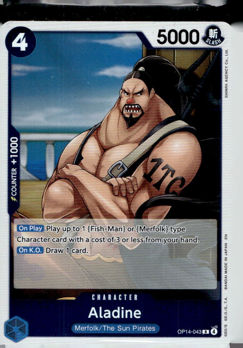 Aladine OP14-043 Rare The Azure Sea's Seven One Piece Foil Near Mint