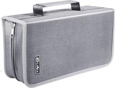 DVD Case, 128 Capacity CD/DVD Case Wallet Binder Storage Holder Booklet for Car